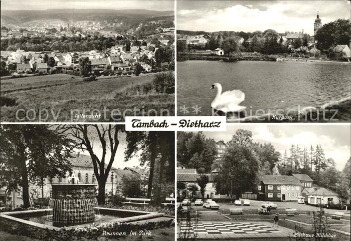 Tambach-Dietharz Brunnen im Park Kurpark Milchbar