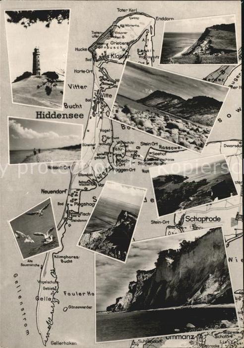 Insel Hiddensee Leuchtturm  Bucht Schaprode Gellenstrom