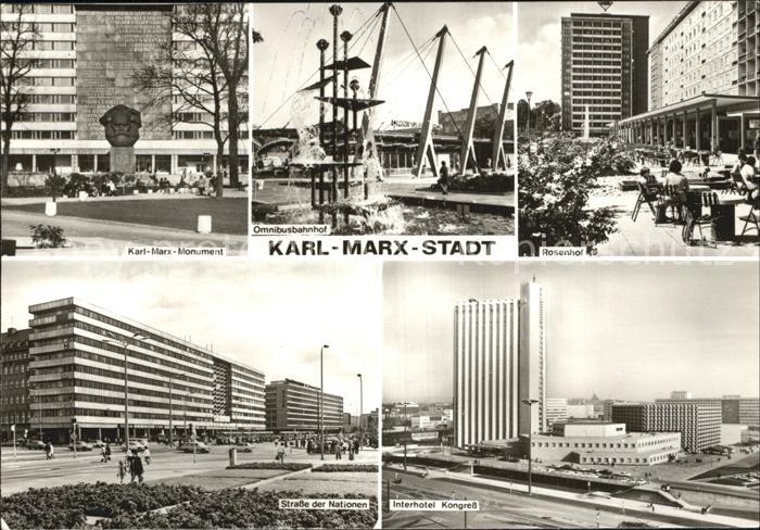 Karl-Marx-Stadt Karl-Marx-Monument Rosenhof Interhotel