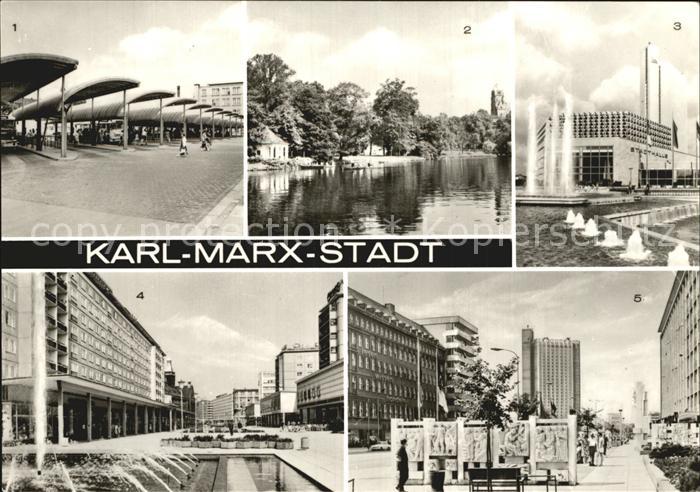 Karl-Marx-Stadt Schlossteich Rosenhof Stadthalle
