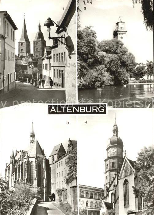 Altenburg Thueringen Rote Spitze kleiner Teich Schlosskirche