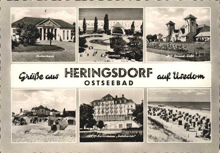 Heringsdorf Ostseebad Usedom Ho Strand Cafe Kulturhaus Kurplatz
