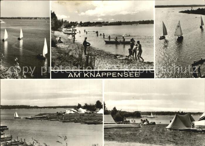 Knappensee Oberlausitz Camping Segelboote Strand