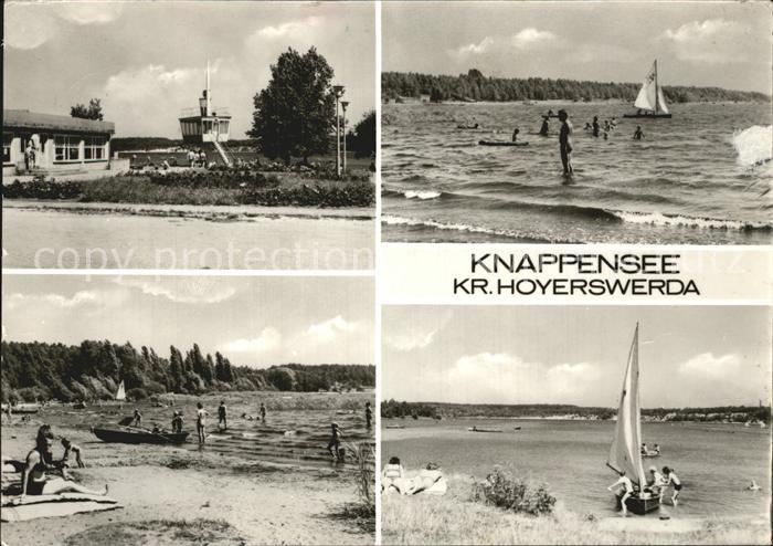 Knappensee Oberlausitz Strand Segelboote