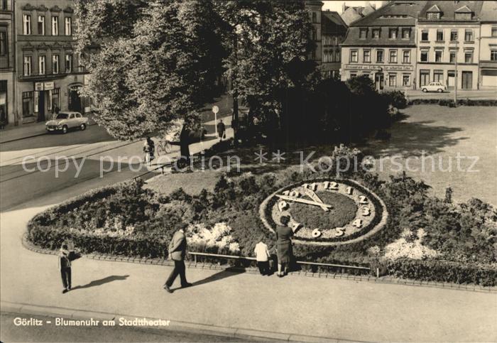 Goerlitz Sachsen Blumenuhr Stadttheater