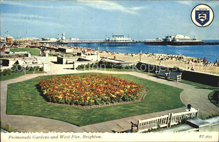 Brighton East Sussex Promnade Gardens and West Pier