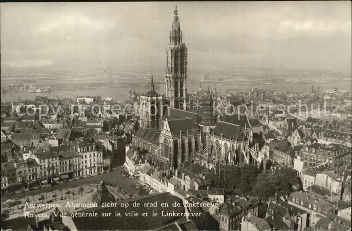 Antwerpen Anvers Fliegeraufnahme mit Kirche