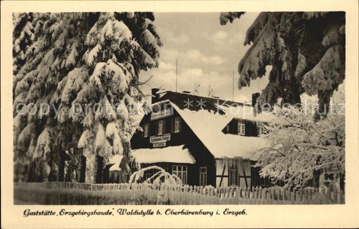 Oberbaerenburg Baerenburg Restaurant Erzgebirgsbaude Waldidylle