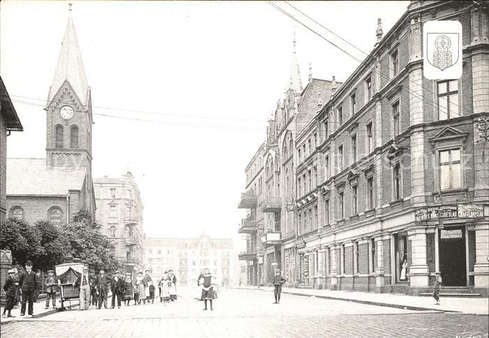 Zabrze Schechestrasse mit Friedrichskirche
