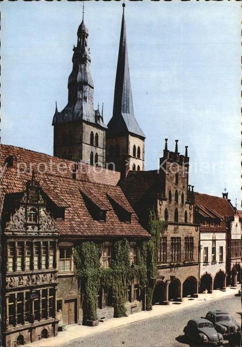 Lemgow Niedersachsen Rathaus mit Nikolaikirche