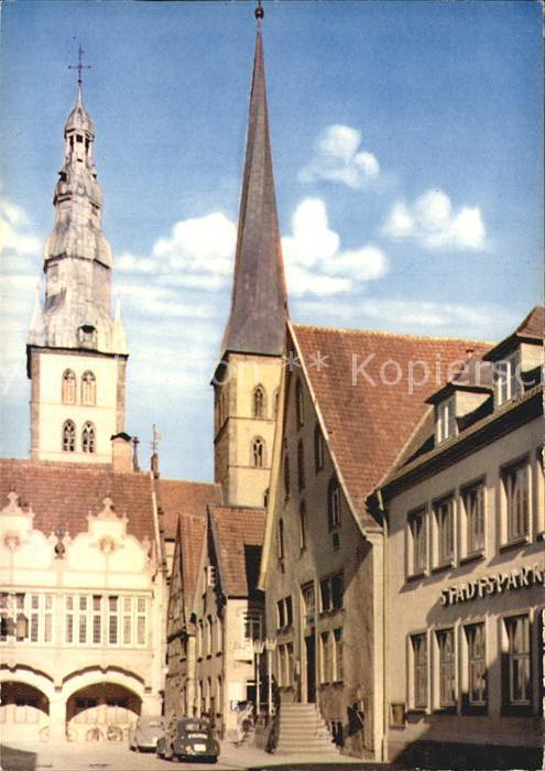 Lemgow Niedersachsen Hansestadt Rathaus mit St. Nicolai