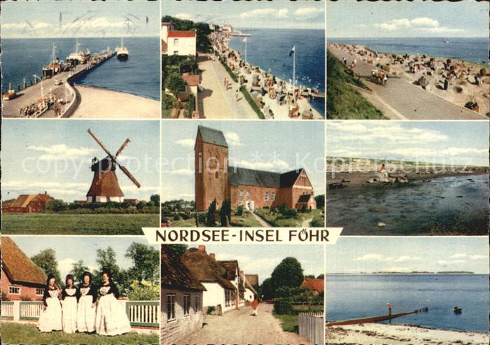 Insel Foehr Fliegeraufnahme Strand Tracht Muehle