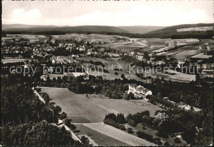 Schoemberg Schwarzwald Fliegeraufnahme Waldsanatorium bei Wildbad