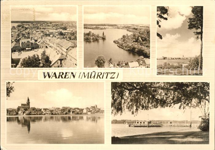 Waren Mueritz Partien am See Fliegeraufnahme