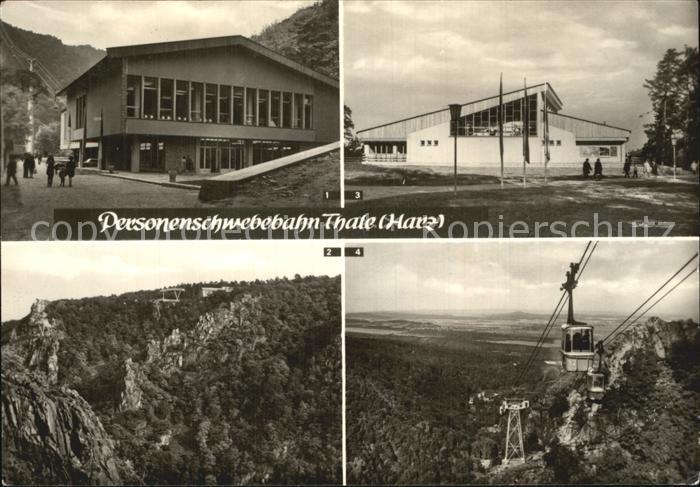 Thale Harz Schwebebahn Blick vom Rosstrappenfelsne