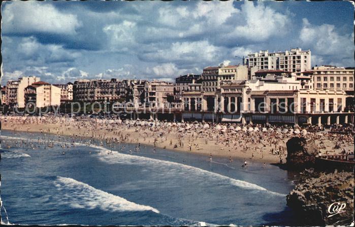 Biarritz Pyrenees Atlantiques Grande Plage et le Casino