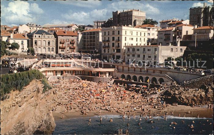 Biarritz Pyrenees Atlantiques Port Vieux Plage vue aerienne