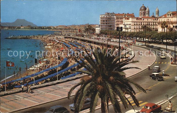 Saint-Raphael Var Plage et Boulevard Felix Martin Palmier