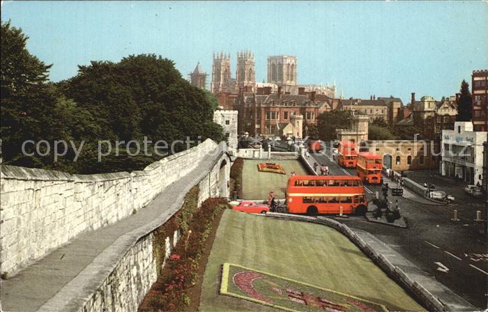 York UK Minster Cathedral from the City Walls