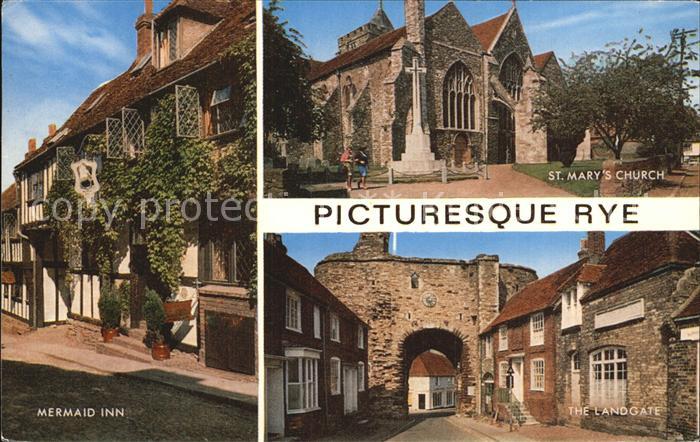 Rye East Sussex Mermaid Inn St Marys Church The Landgate