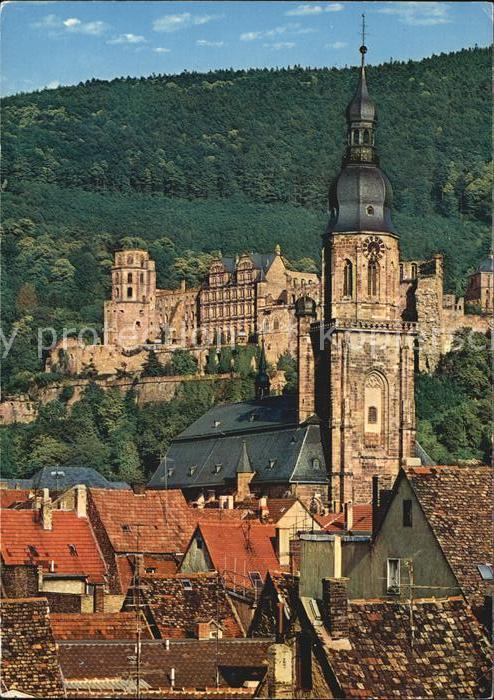 Heidelberg Neckar Altstadt Heiliggeistkirche Schloss