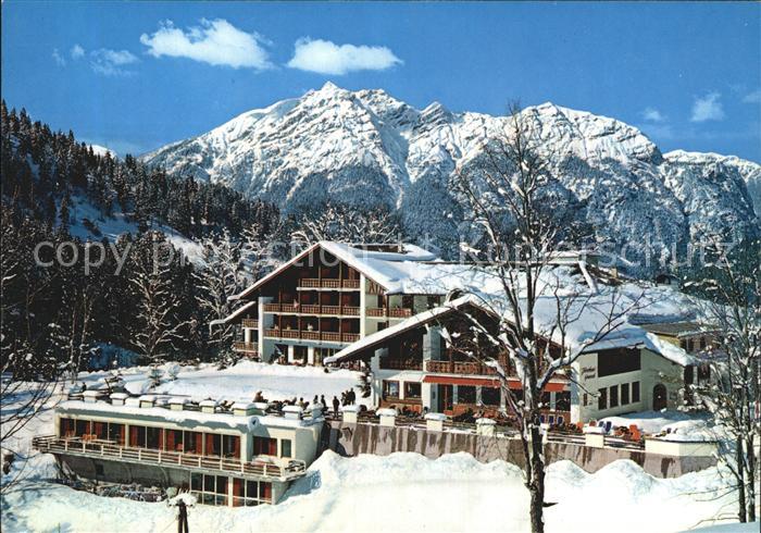 GARMISCH-PARTENKIRCHEN Bayern Berghotel Forsthaus Graseck Winterpanorama Alpen H