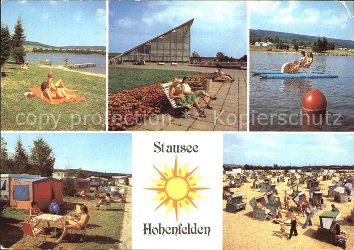 Hohenfelden Badestrand am Stausee Campingplatz Tretboot