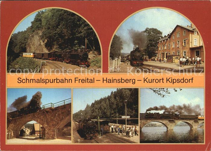 Kipsdorf Schmalspurbahn Freital Hainsberg Kipsdorf Dampflokomotive Bruecke Viadu