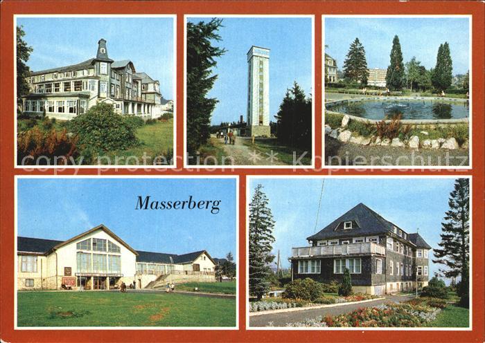 Masserberg Hotel Kurhaus Rennsteigwarte Springbrunnen Kurpark FDGB Erholungsheim