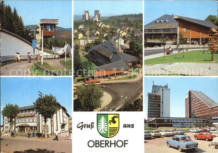 Oberhof Thueringen Rennschlitten Bobbahn FDGB Erholungsheim Grossgaststaette Obe