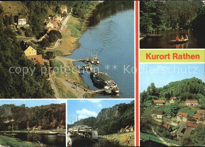 Rathen Saechsische Schweiz Dampferanlegestelle Amselsee Moench Elbsandsteingebir