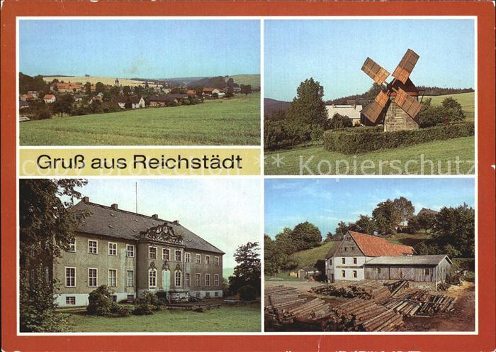 Reichstaedt Dippoldiswalde Teilansicht Windmuehle Technisches Denkmal Schloss Bu