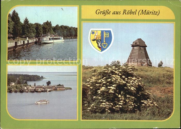 Roebel Mueritz MS Priborn Dampfer Anlegestelle Weisse Flotte Bootshaeuser Muerit