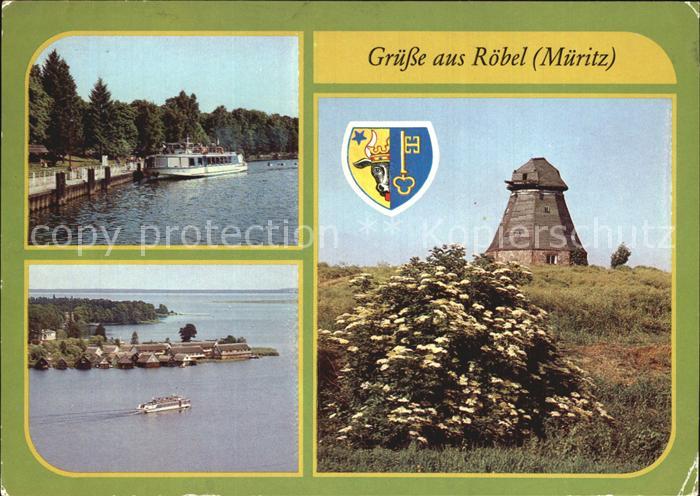 Roebel Mueritz MS Priborn Dampfer Anlegestelle Weisse Flotte Bootshaeuser Schamp