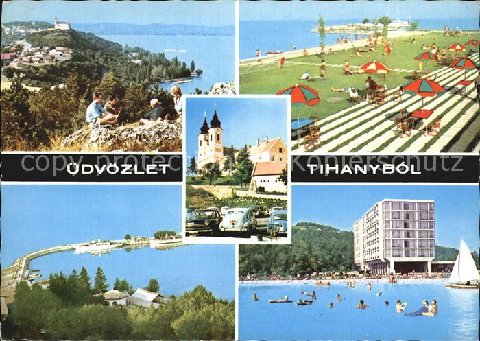 Tihany Panorama Balaton Plattensee Strand Hotel Kirche