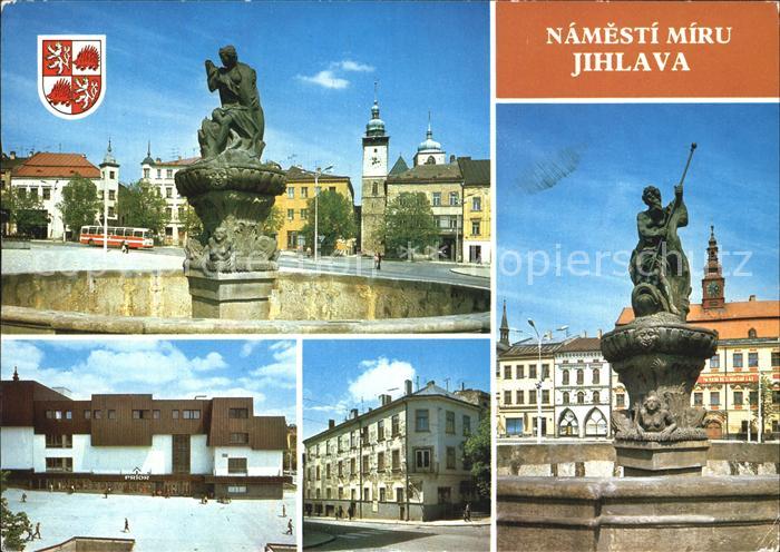 Jihlava Iglau Namesti Miru Friedensplatz Neptunbrunnen
