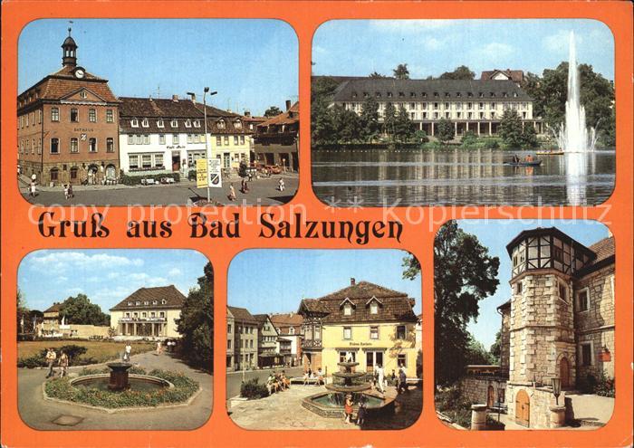 Bad Salzungen Rathaus Markt Kurhaus Burgsee Park Theater Goethepark Marktbrunnen