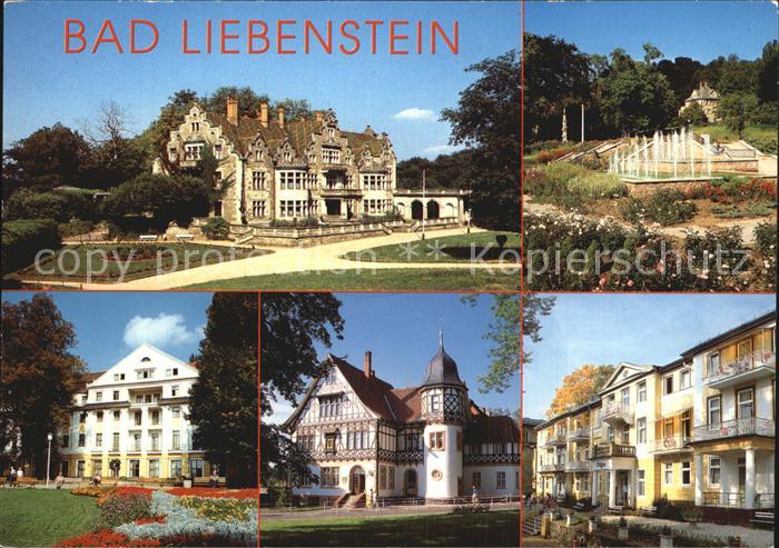 Bad Liebenstein Schloss Altenstein Rosengarten Kurhaus Postamt Haus Olga