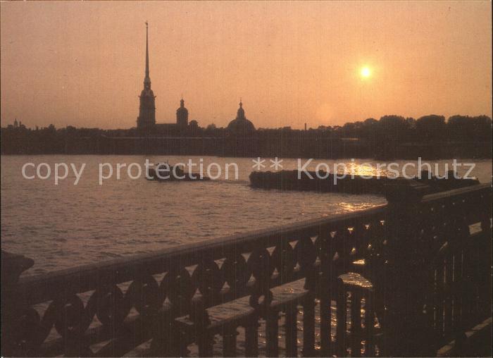 Leningrad St Petersburg White nights in the City Sunset