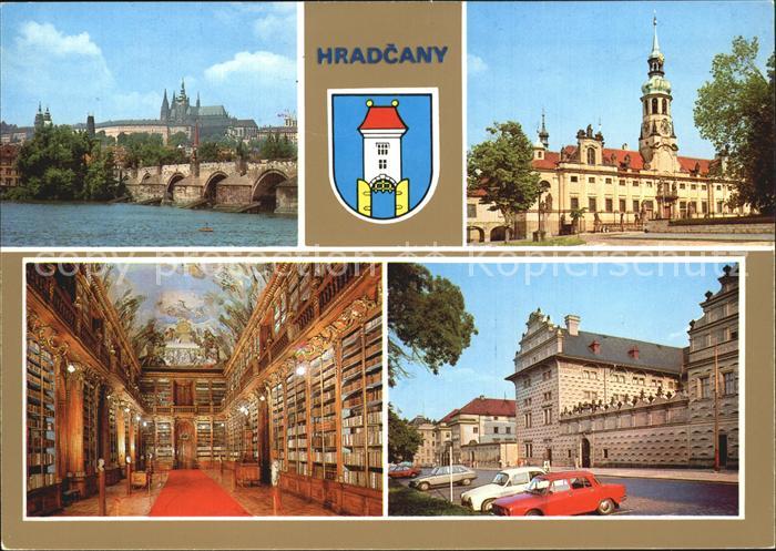 Praha Prahy Prague Hradcany Hradschin Prager Burg Karlsbruecke Bibliothek Schwar