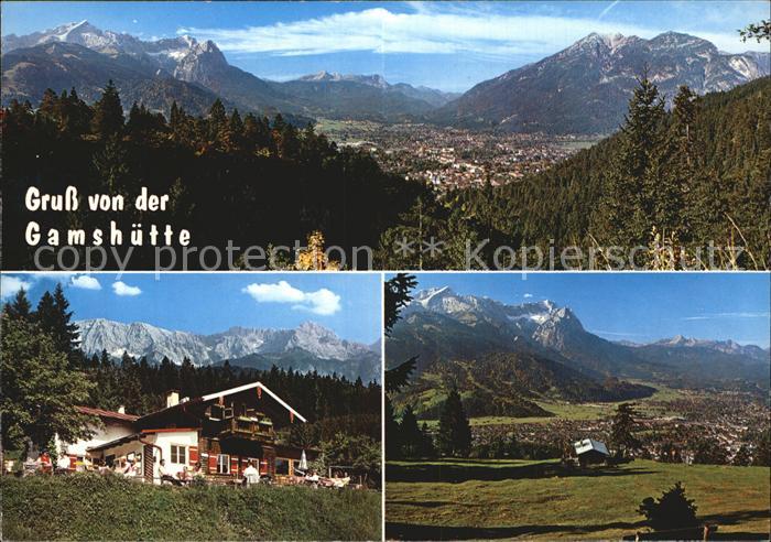 GARMISCH-PARTENKIRCHEN Bayern Bergwirtschaft Gamshuette Panorama Wettersteingebi