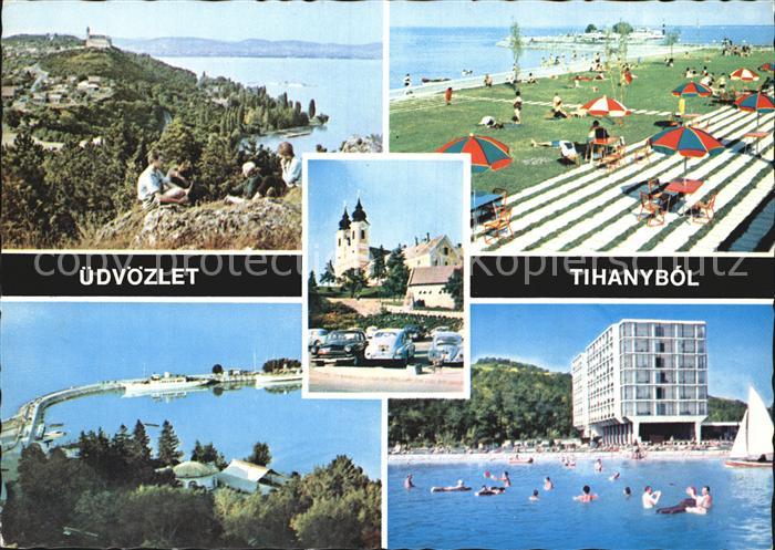 Tihany Panorama Balaton Plattensee Kirche Hotel Strand