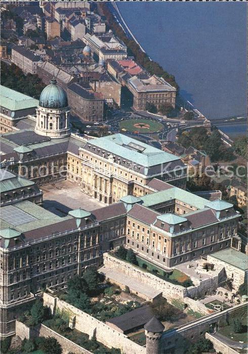 Budapest Burg von Buda Fliegeraufnahme