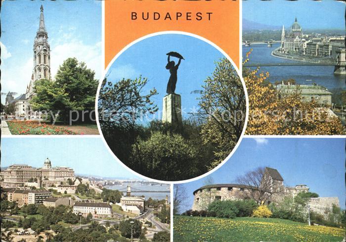 Budapest Kirche Parlamentsgebaeude Denkmal Statue Donau Bruecke Burgruine