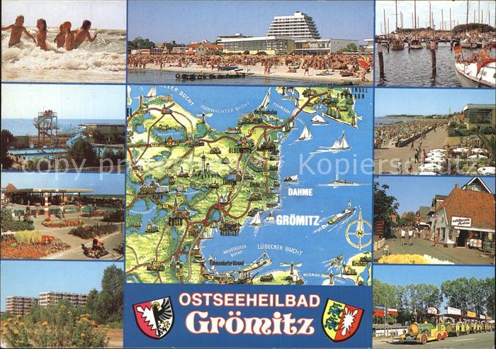 Groemitz Ostseebad Strand Park Hotel Seglerhafen Promenade Strassenpartie Touris