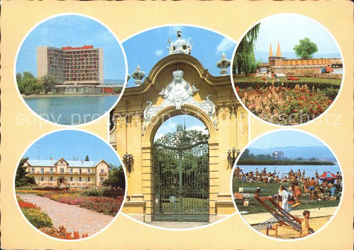 Keszthely Hotel Badestrand Plattensee Eingangstor Park