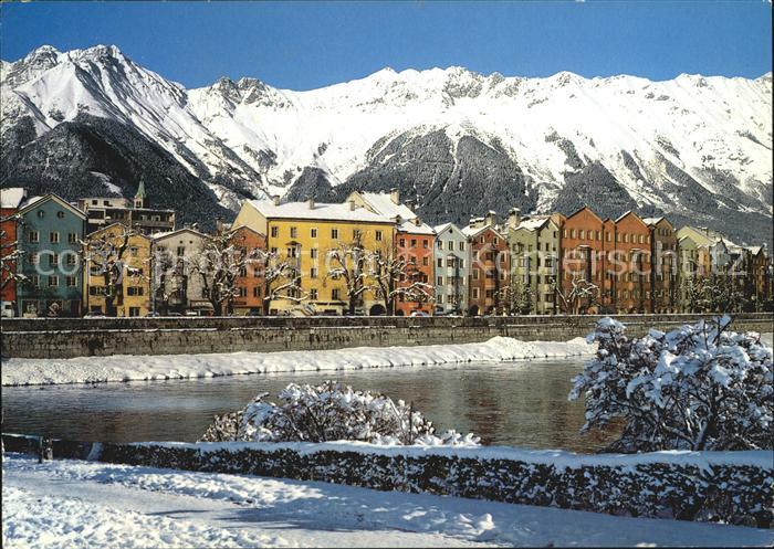 Innsbruck Innstrasse Winterpanorama Nordkette