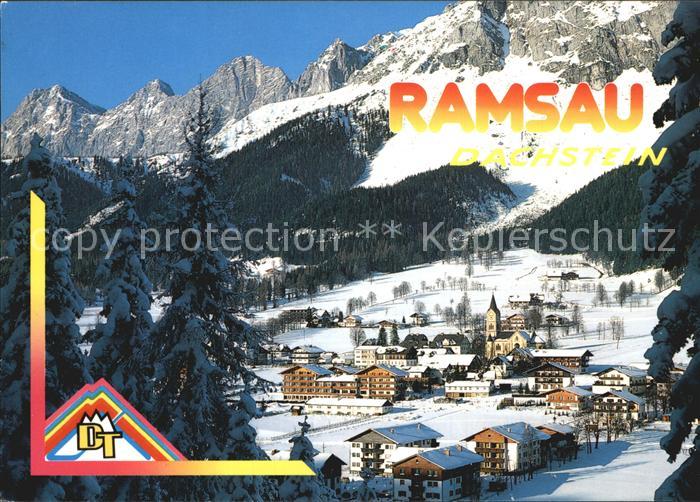 Ramsau Dachstein Steiermark Gesamtansicht Wintersportplatz Hoher Dachstein