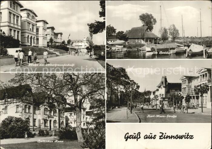 Zinnowitz Ostseebad Strasse der Voelkerfreundschaft Seglerhafen am Bodden Karl M