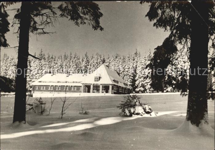Pfaffroda Ferienheim des VEB Transformatoren und Roentgenwerk Dresden Winterpano